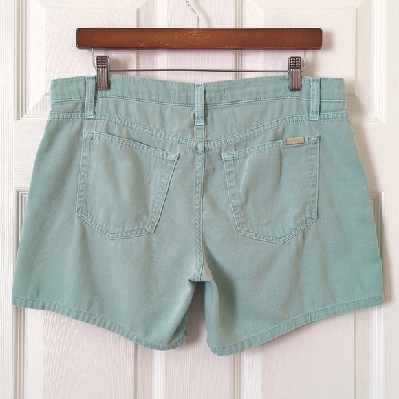 Joe's Jeans Classic Twill Cotton Low Waisted Relaxed Fit Shorts Aqua Blue 27 - Picture 11 of 13